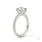 2.30 Ct. Round Pavé Solitaire Engagement Ring