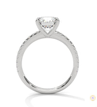 2.30 Ct. Round Pavé Solitaire Engagement Ring
