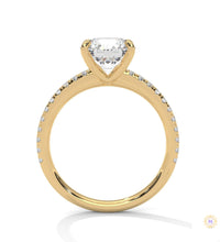 2.30 Ct. Round Pavé Solitaire Engagement Ring