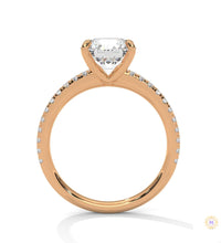 2.30 Ct. Round Pavé Solitaire Engagement Ring