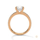 2.30 Ct. Round Pavé Solitaire Engagement Ring