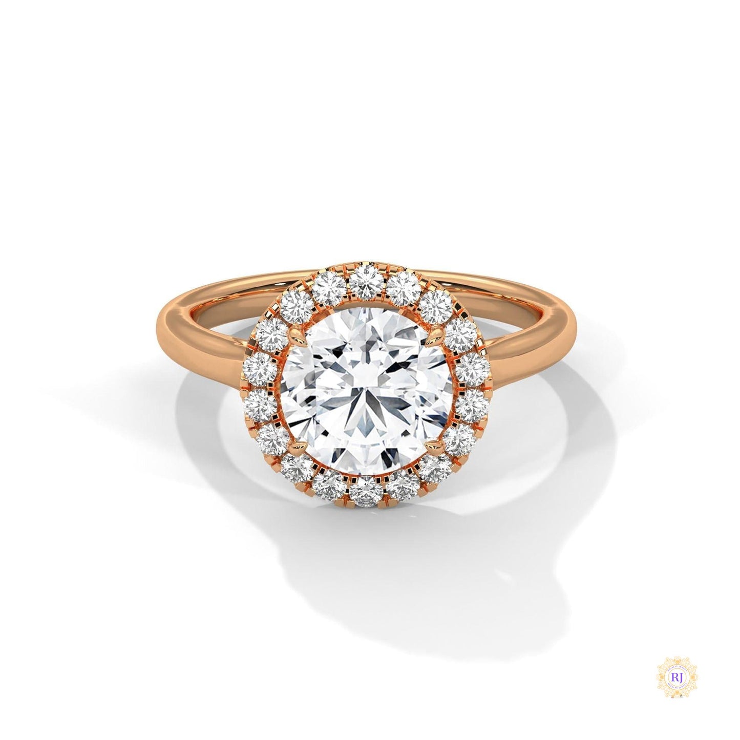 2.35 Ct. Halo Lab Diamond Engagement Ring