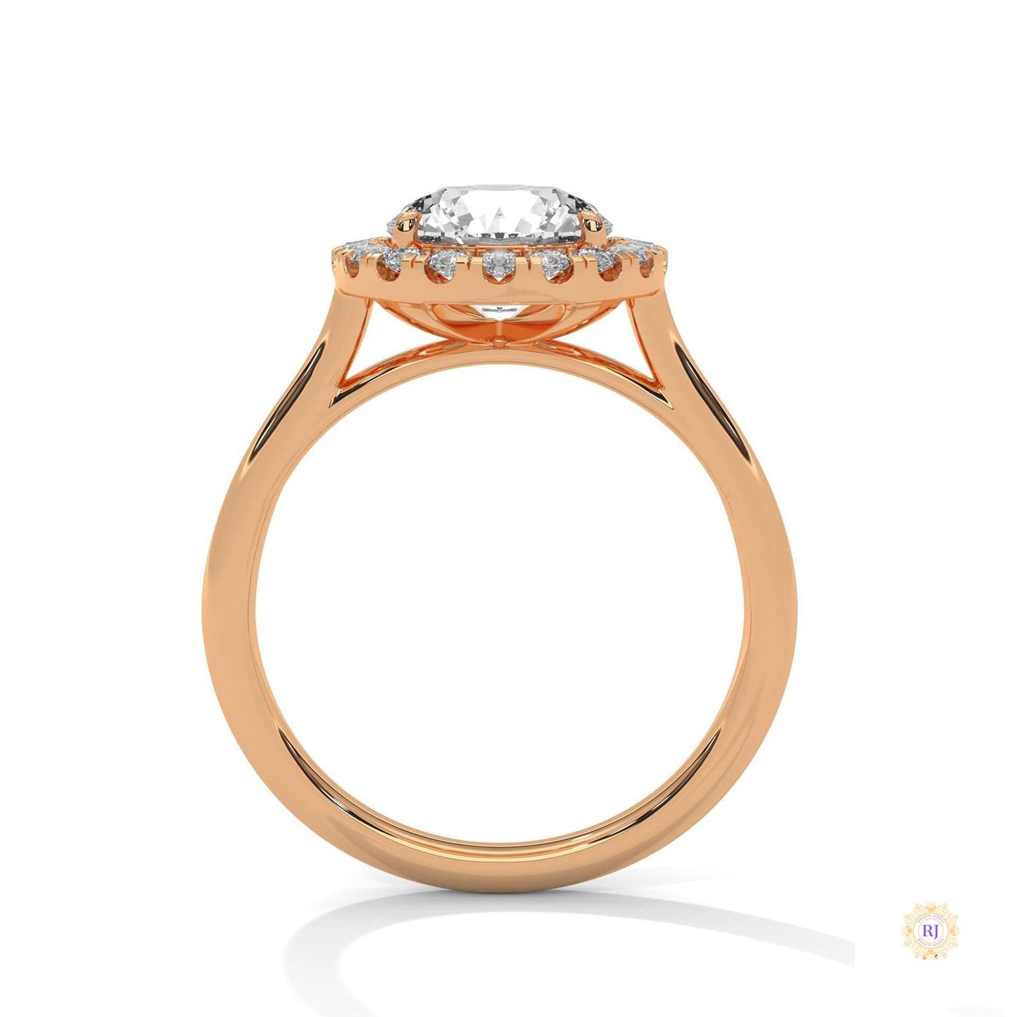 2.35 Ct. Halo Lab Diamond Engagement Ring