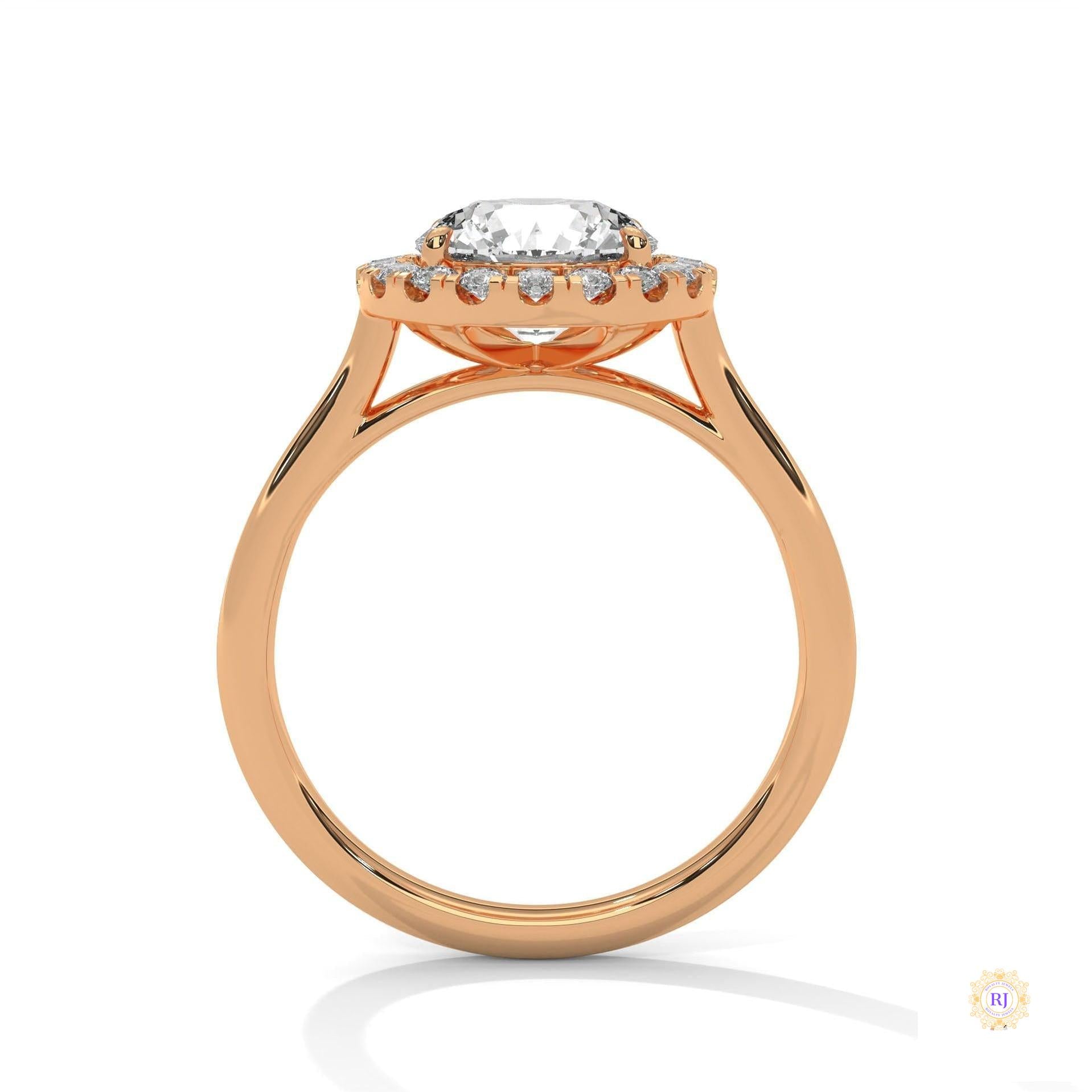 2.35 Ct. Halo Lab Diamond Engagement Ring