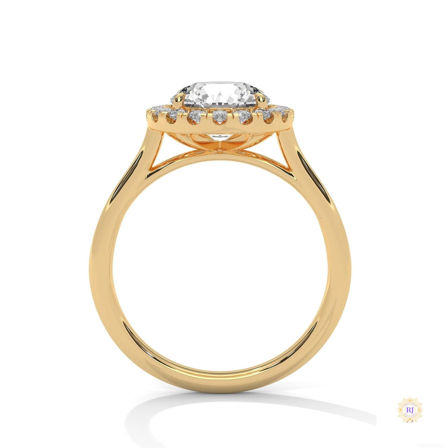 2.35 Ct. Halo Lab Diamond Engagement Ring