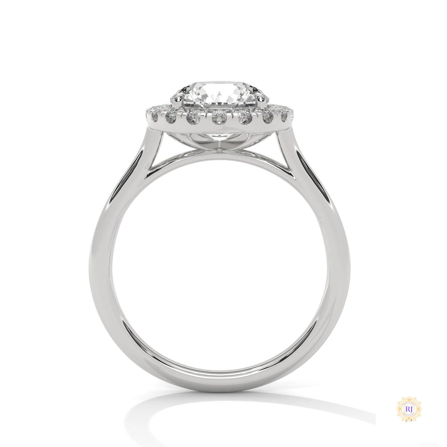 2.35 Ct. Halo Lab Diamond Engagement Ring
