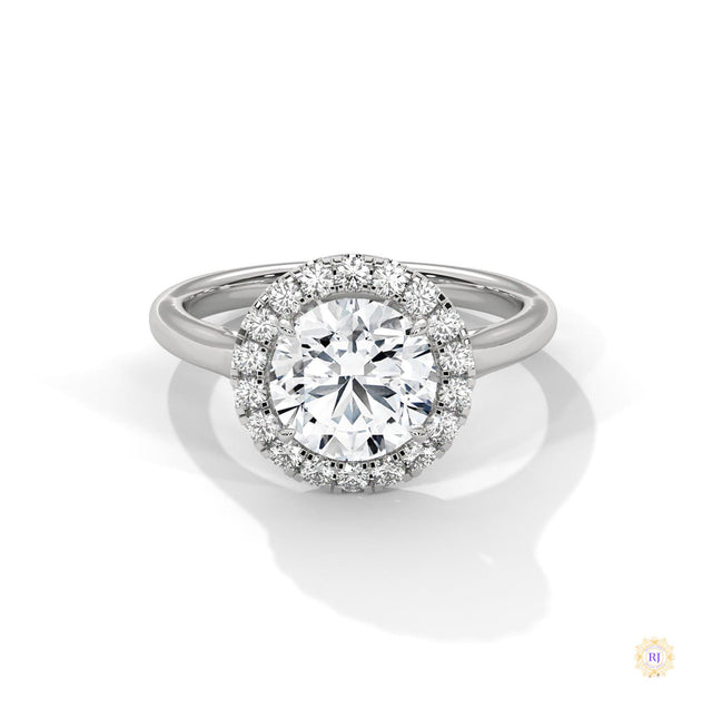 2.35 Ct. Halo Lab Diamond Engagement Ring