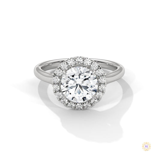 2.35 Ct. Halo Lab Diamond Engagement Ring