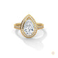 2.35 Ct. Pear Halo Lab Diamond Engagement Ring