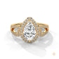 2.35 Ct. Pear Halo Lab Diamond Engagement Ring