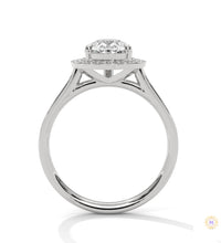 2.35 Ct. Pear Halo Lab Diamond Engagement Ring