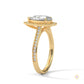 2.35 Ct. Pear Halo Lab Diamond Engagement Ring