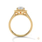 2.35 Ct. Pear Halo Lab Diamond Engagement Ring