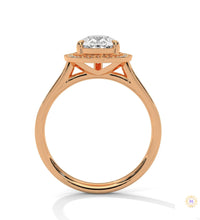 2.35 Ct. Pear Halo Lab Diamond Engagement Ring
