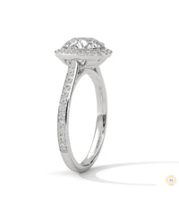 2.35 Ct. Round Halo Lab Diamond Engagement Ring