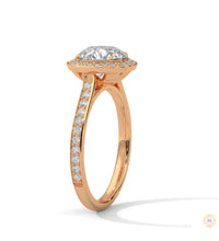 2.35 Ct. Round Halo Lab Diamond Engagement Ring