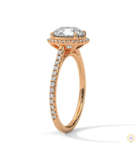 2.35 Ct. Round Halo Lab Diamond Engagement Ring