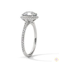 2.35 Ct. Round Halo Lab Diamond Engagement Ring