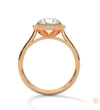 2.35 Ct. Round Halo Lab Diamond Engagement Ring