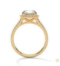 2.35 Ct. Round Halo Lab Diamond Engagement Ring