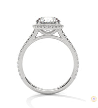 2.35 Ct. Round Halo Lab Diamond Engagement Ring