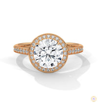 2.35 Ct. Round Halo Lab Diamond Engagement Ring