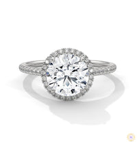 2.35 Ct. Round Halo Lab Diamond Engagement Ring