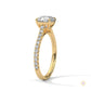 2.40 Ct. Cushion Pavé Solitaire Engagement Ring
