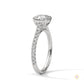 2.40 Ct. Cushion Pavé Solitaire Engagement Ring