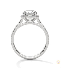 2.40 Ct. Halo Pavé Round Lab Diamond Engagement Ring