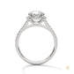 2.40 Ct. Halo Pavé Round Lab Diamond Engagement Ring