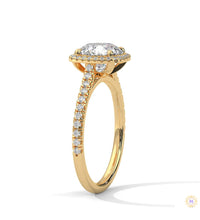 2.40 Ct. Halo Pavé Round Lab Diamond Engagement Ring
