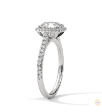 2.40 Ct. Halo Pavé Round Lab Diamond Engagement Ring