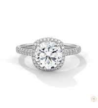 2.40 Ct. Halo Pavé Round Lab Diamond Engagement Ring