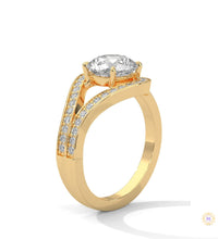 2.40 Ct. Twist Halo Lab Diamond Engagement Ring