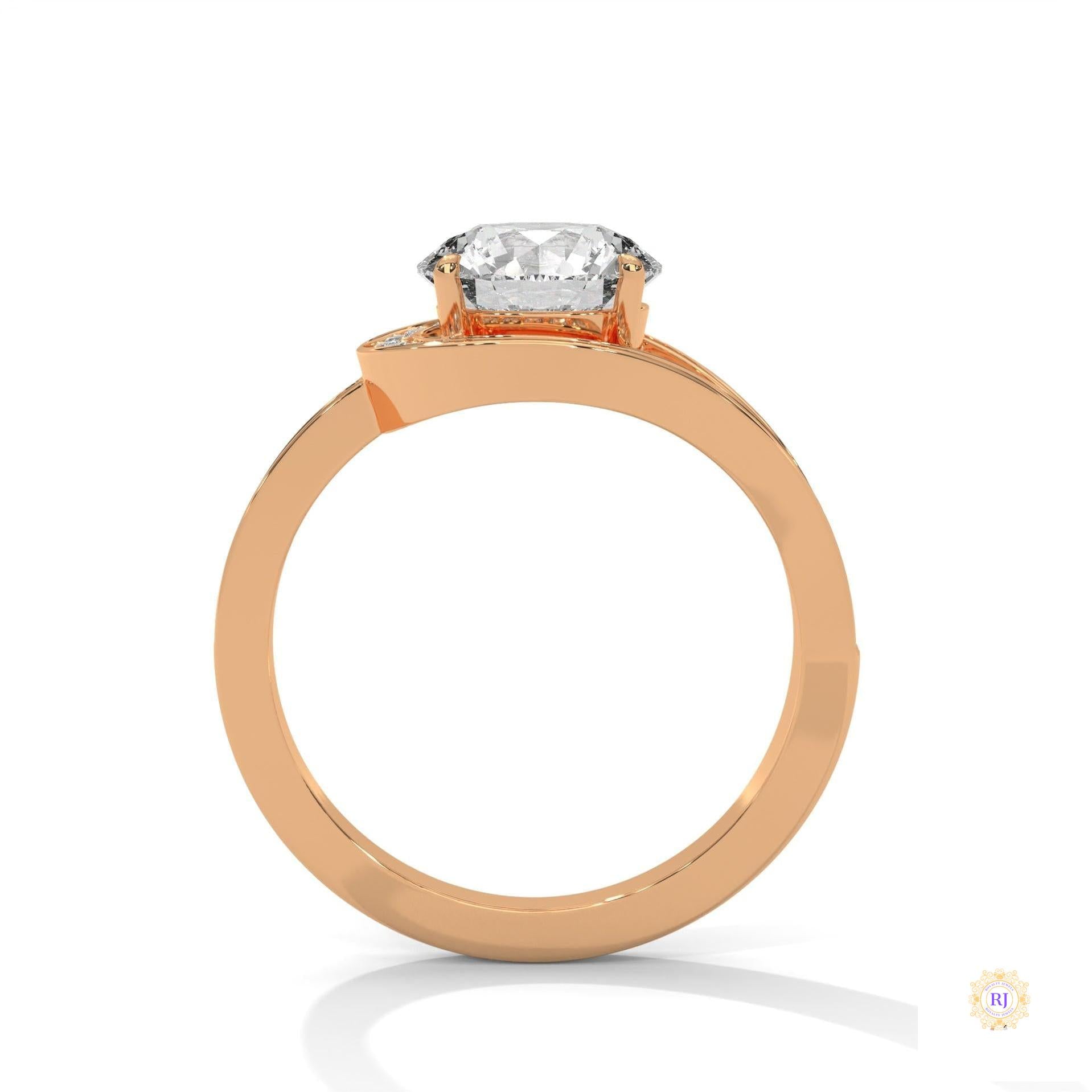 2.40 Ct. Twist Halo Lab Diamond Engagement Ring