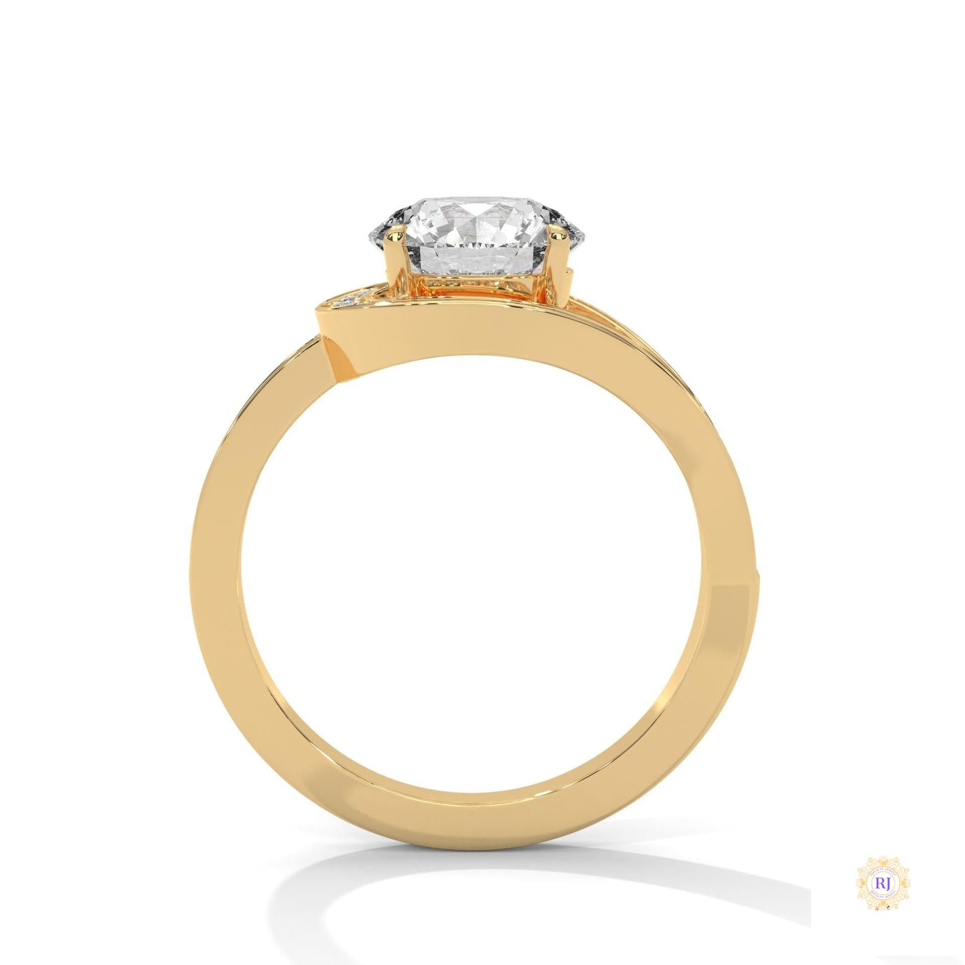 2.40 Ct. Twist Halo Lab Diamond Engagement Ring