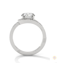2.40 Ct. Twist Halo Lab Diamond Engagement Ring