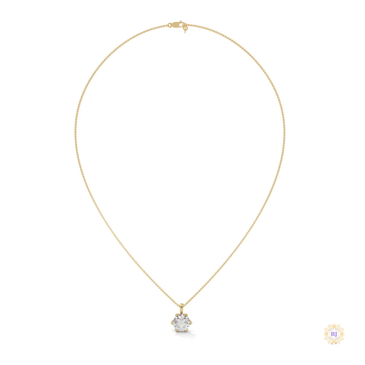 2.45 CT. 6-Prong Round Lab Diamond Pendant