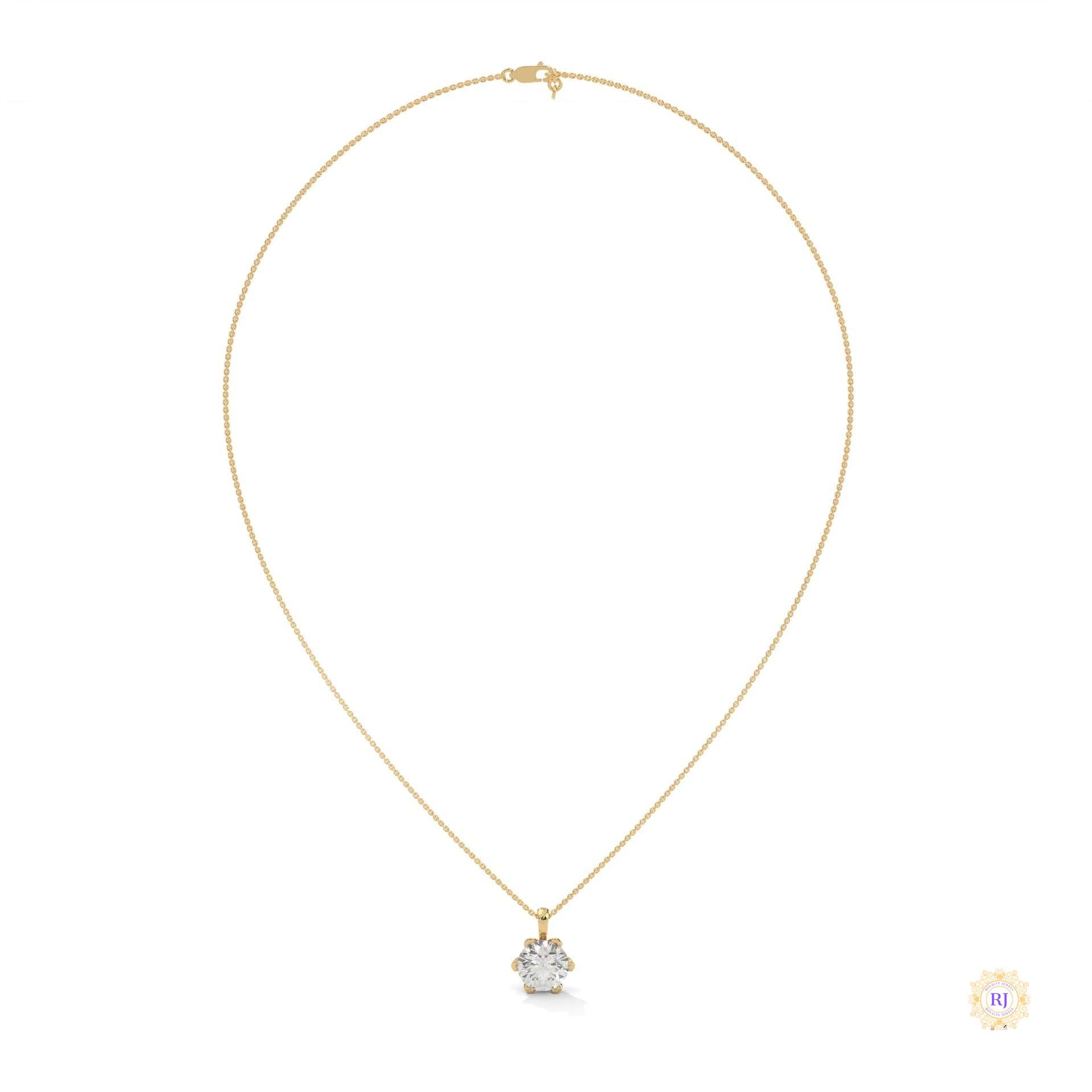 2.45 CT. 6-Prong Round Lab Diamond Pendant