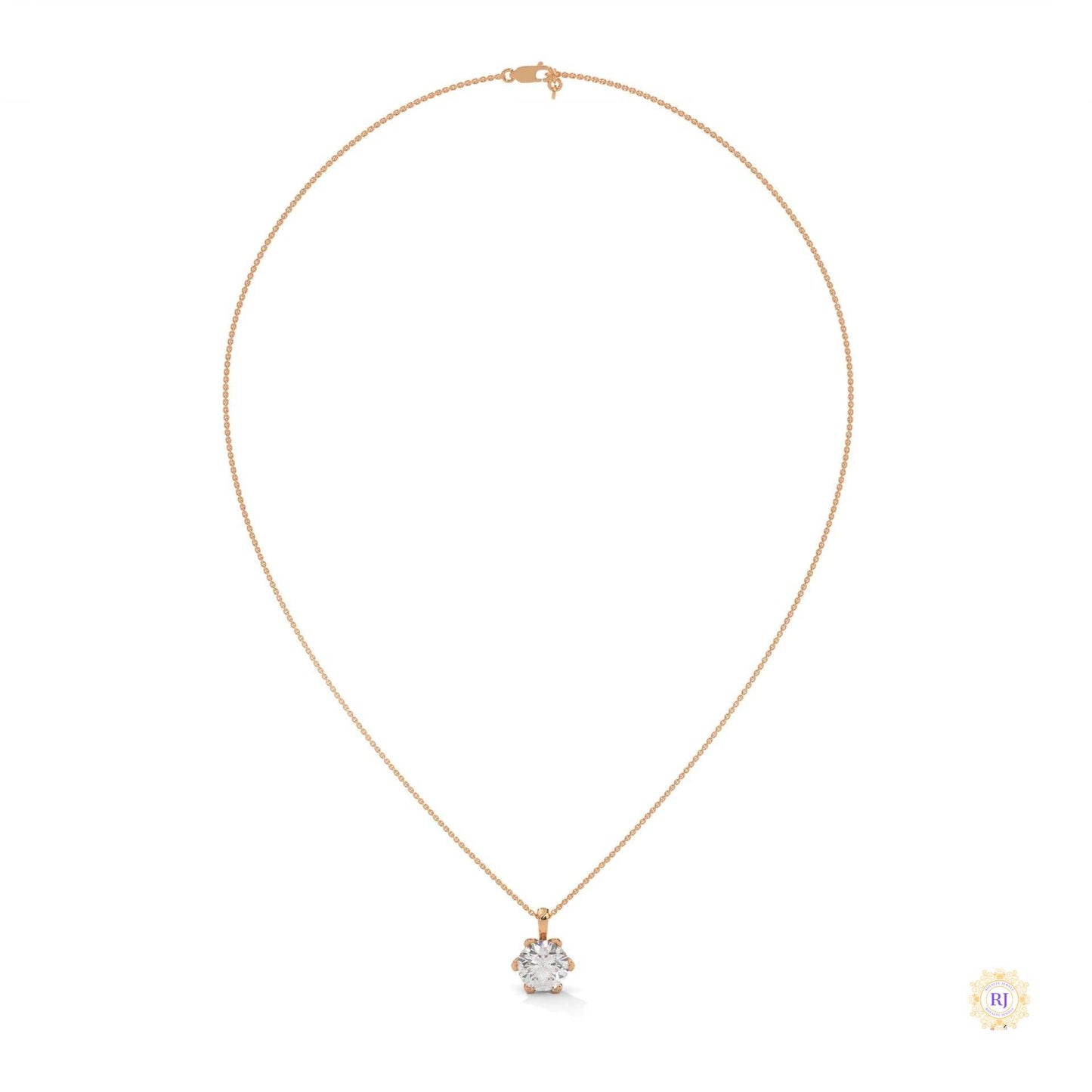 2.45 CT. 6-Prong Round Lab Diamond Pendant