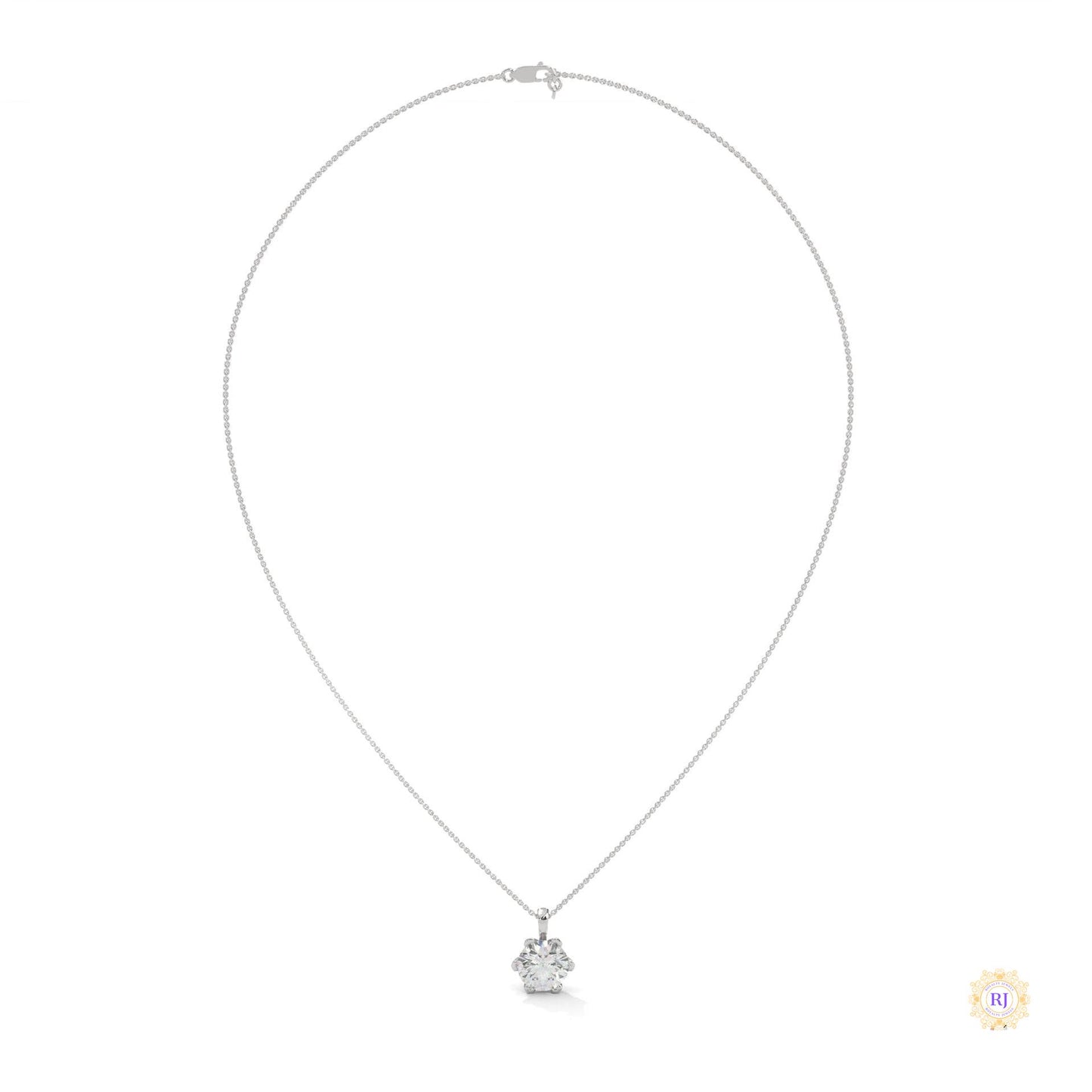 2.45 CT. 6-Prong Round Lab Diamond Pendant