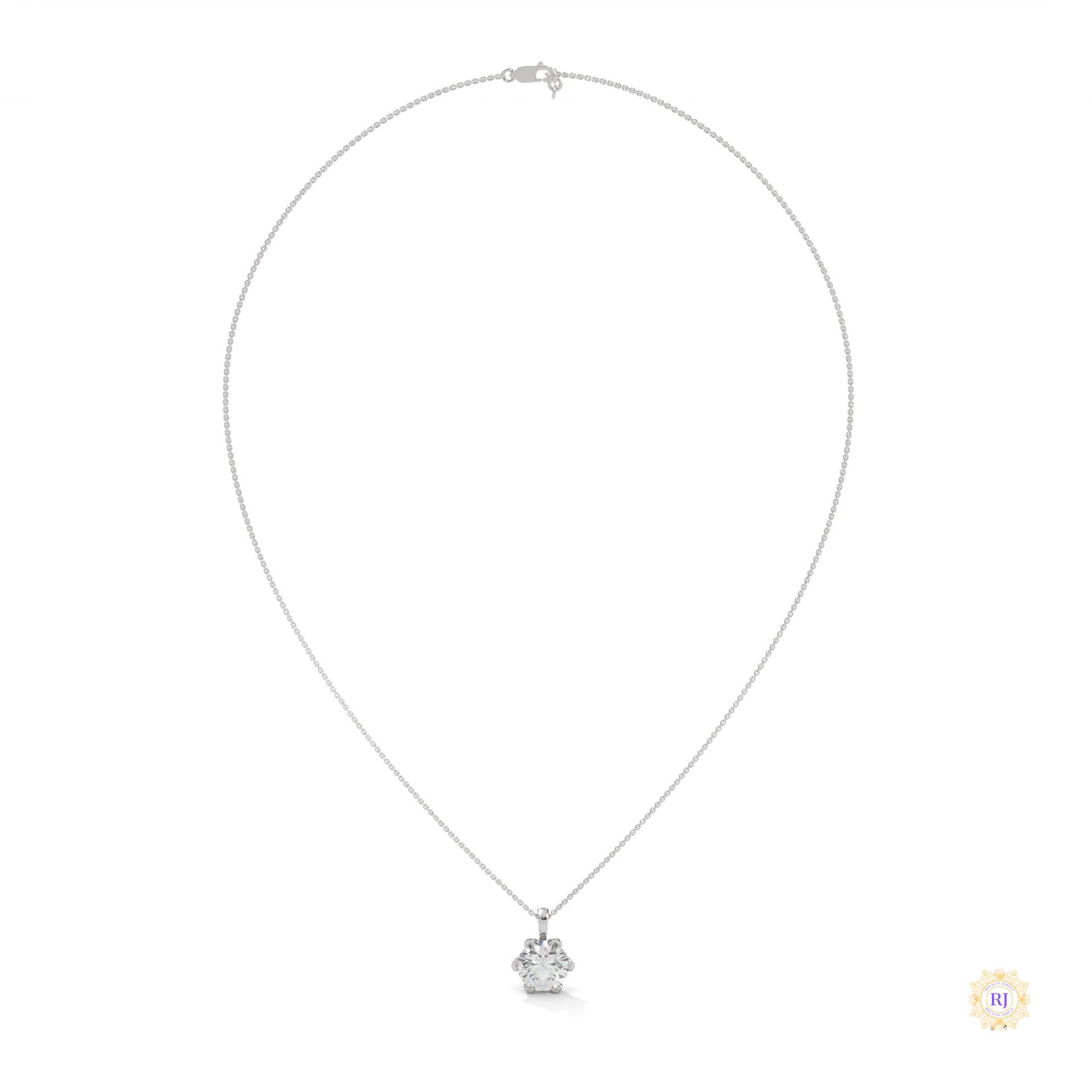 2.45 CT. 6-Prong Round Lab Diamond Pendant