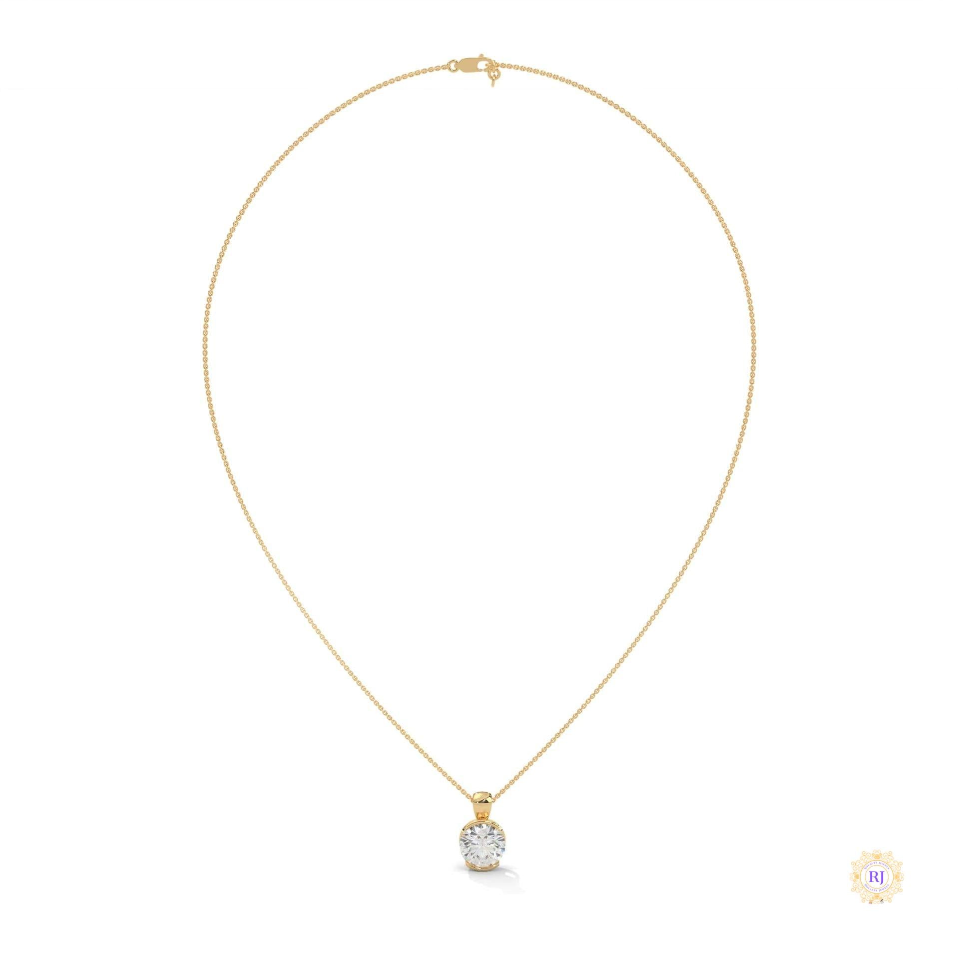 2.45 CT. Lab Diamond Bezel Solitaire Pendant