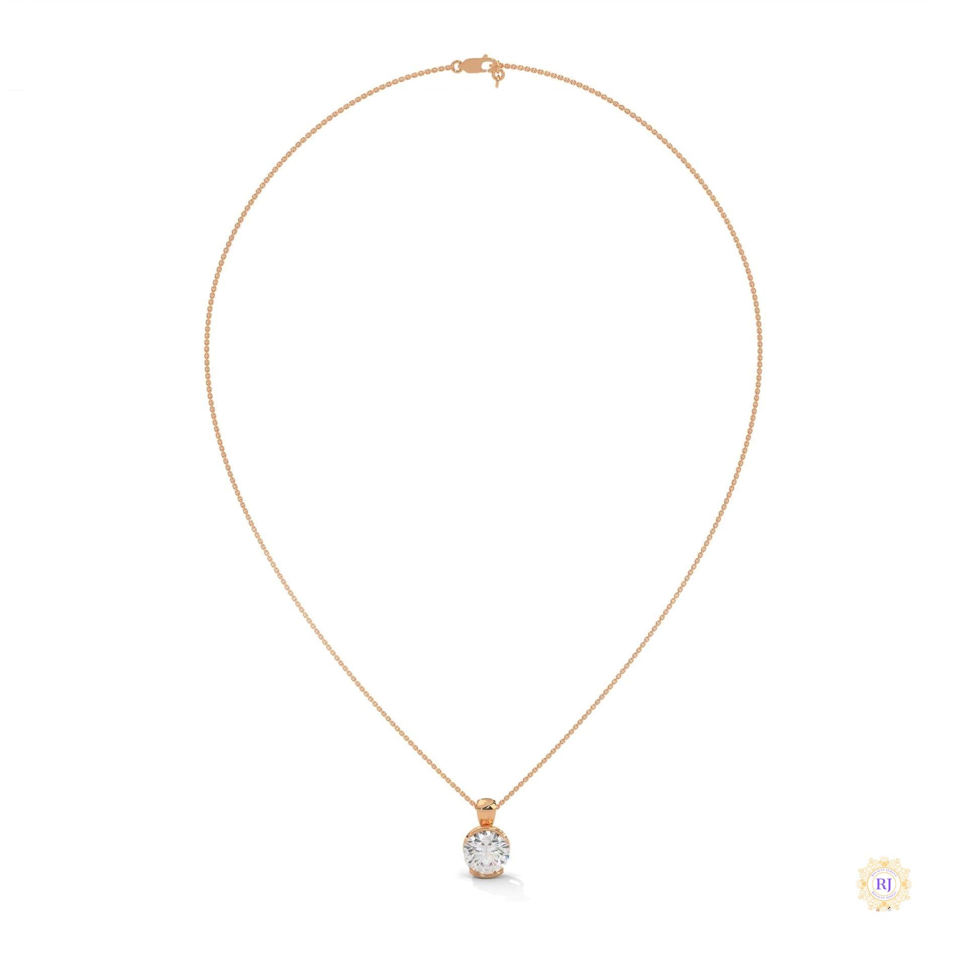 2.45 CT. Lab Diamond Bezel Solitaire Pendant