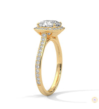 2.45 Ct. Cushion Halo Lab Diamond Ring
