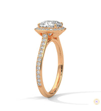 2.45 Ct. Cushion Halo Lab Diamond Ring