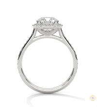 2.45 Ct. Cushion Halo Lab Diamond Ring