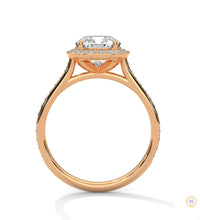2.45 Ct. Cushion Halo Lab Diamond Ring