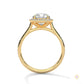 2.45 Ct. Cushion Halo Lab Diamond Ring